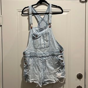 NoBoundaries Denim Overall Shorts Size 19